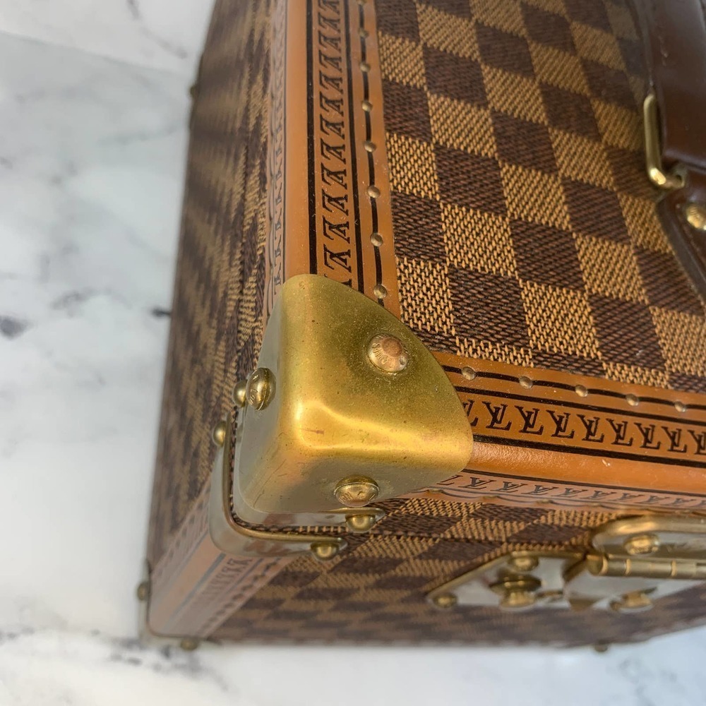 Louis Vuitton Damier Trunk Boite Flacons Ebene Beauty Case Monogram Train Vanity - Picture 8 of 13